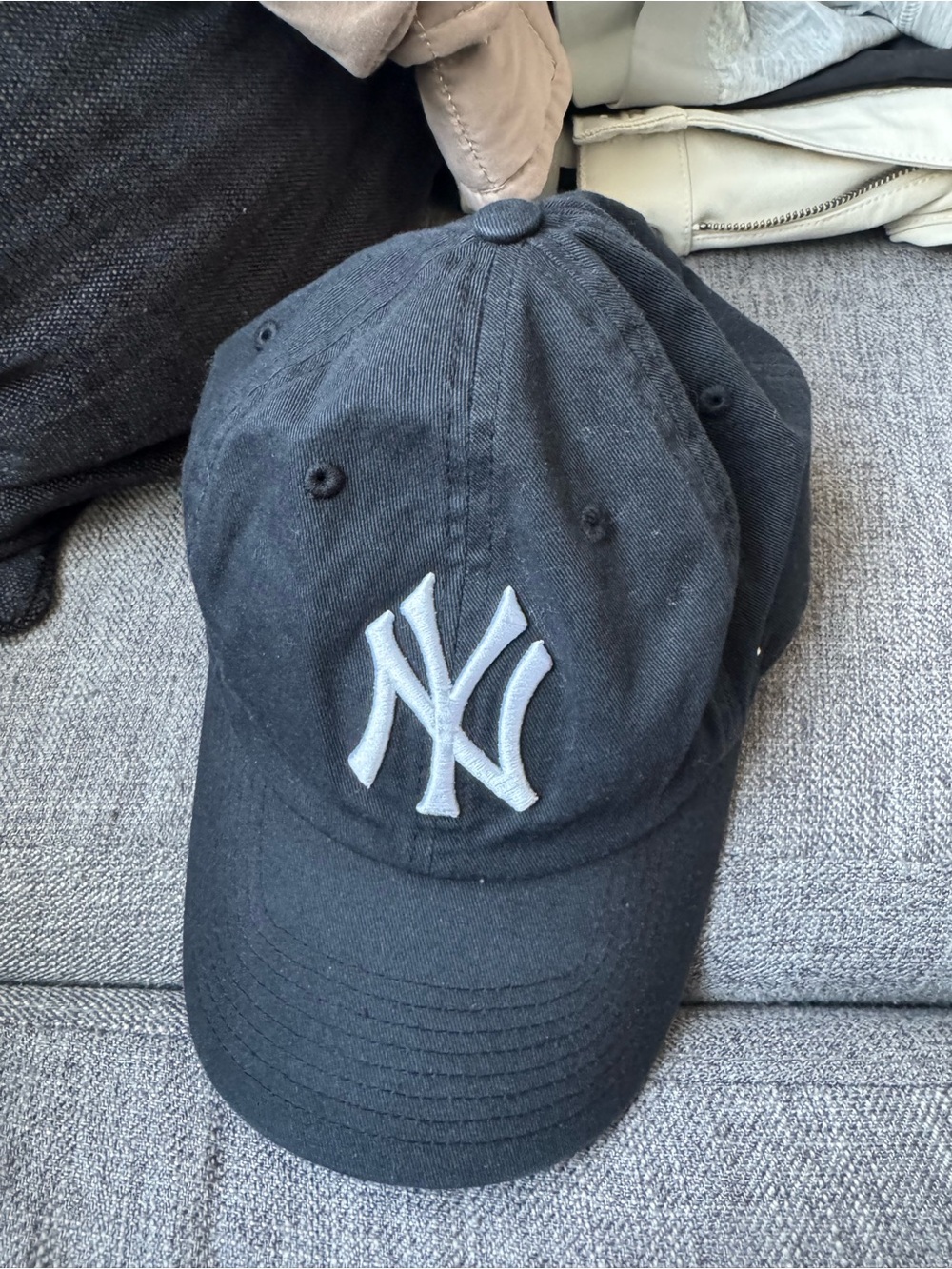 New Era Black Cap with White NY Emblem